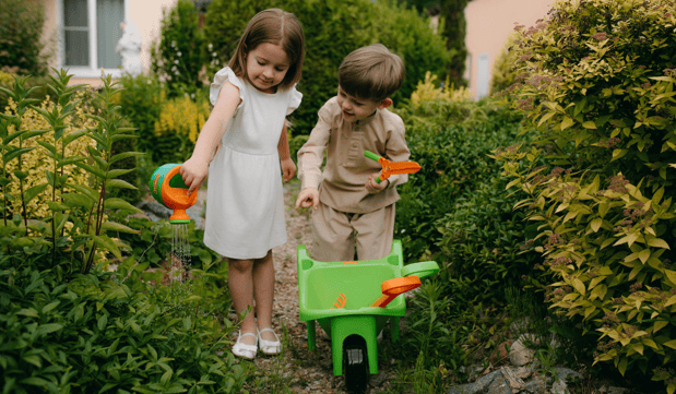 Siblings Gardening