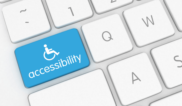 Accessibility button on a keyboard