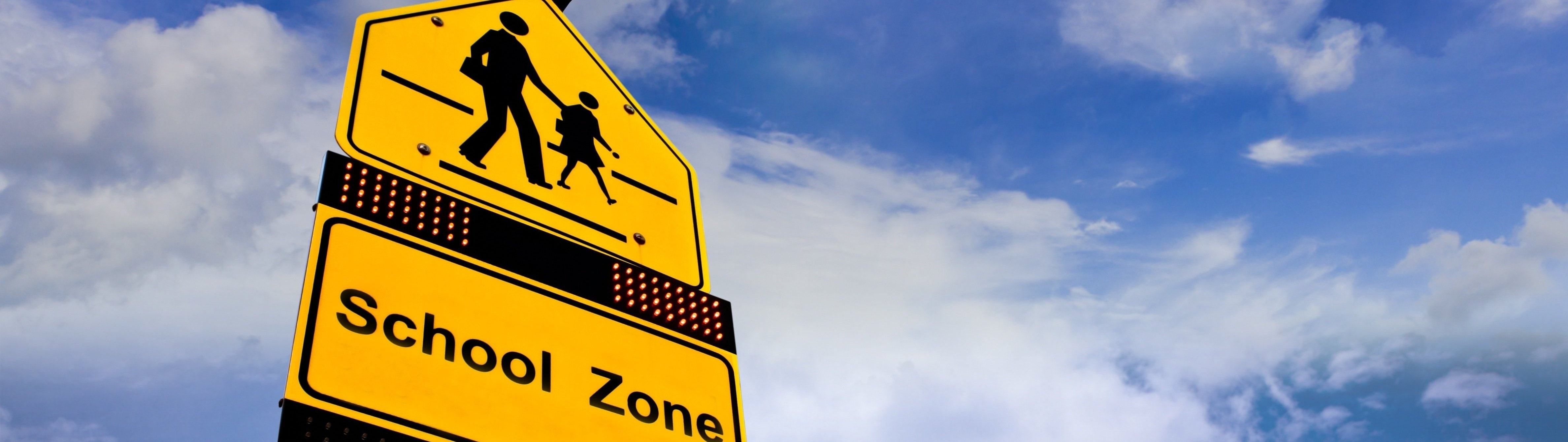 school zone safety sign